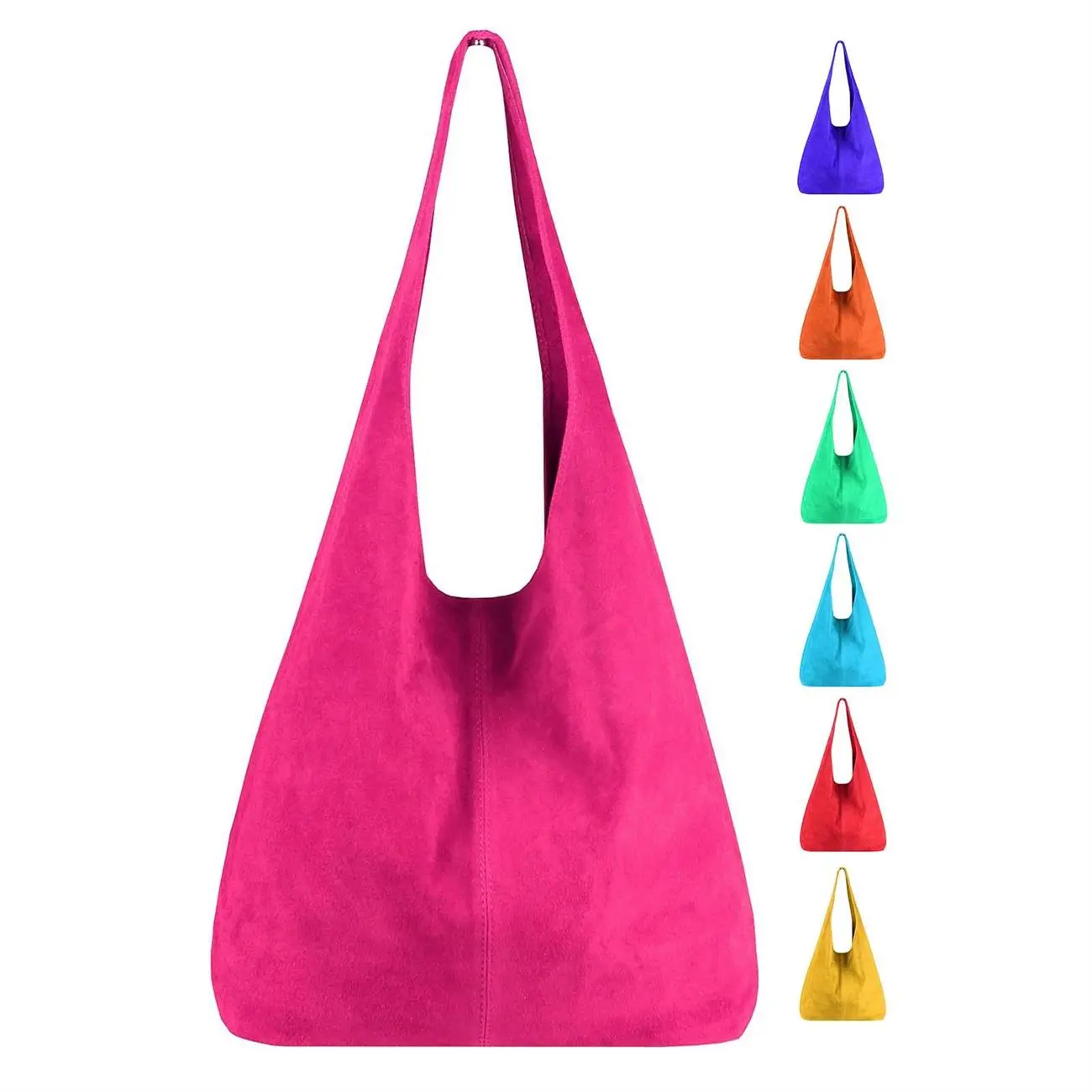﻿MADE IN ITALY DAMEN LEDER TASCHE Handtasche Wildleder Shopper Schultertasche