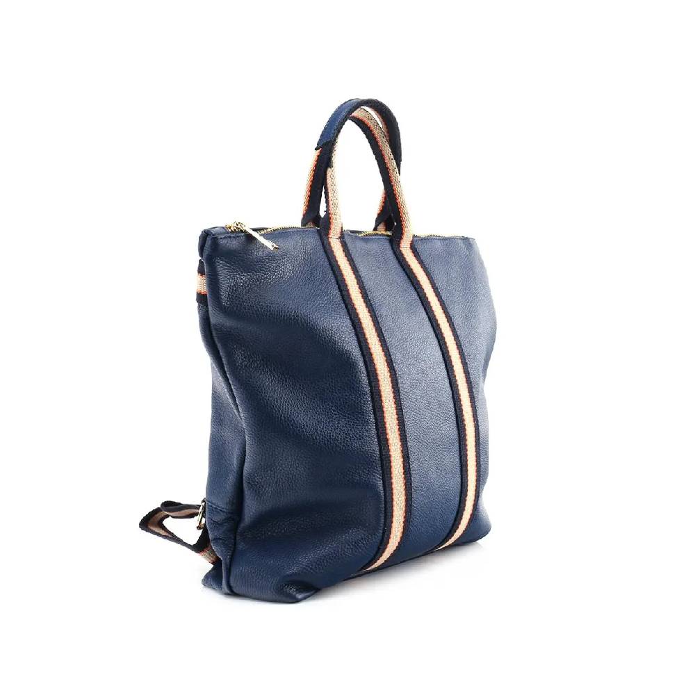 OBC Made in Italy XXL Damen Leder Rucksack Tasche Shopper Handtasche Schultertasche Cityrucksack Daypack Ledertasche Freizeitrucksack Günstiger Verkauf