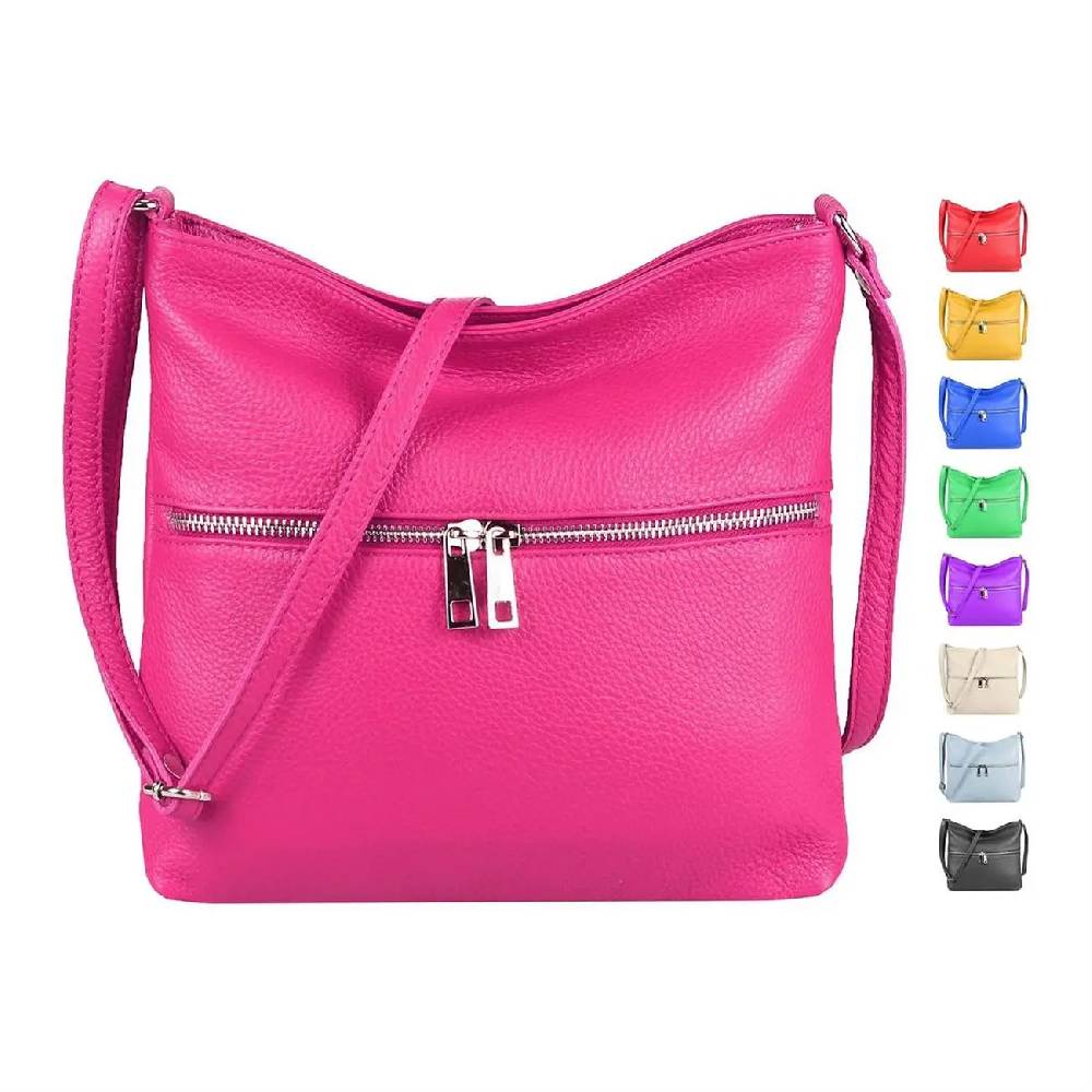 DAMEN LEDER TASCHE Cross Body Schultertasche City Bag CrossOver Umhängetasche Henkeltasche Clutch Ledertasche Damentasche
