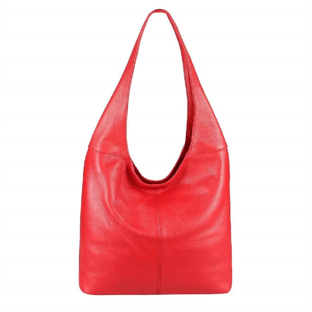 OBC Made in Italy Damen Leder Tasche Shopper Schultertasche Umhängetasche Handtasche Beuteltasche Hobo Bag Ledertasche Nappaleder Blitzverkäufe