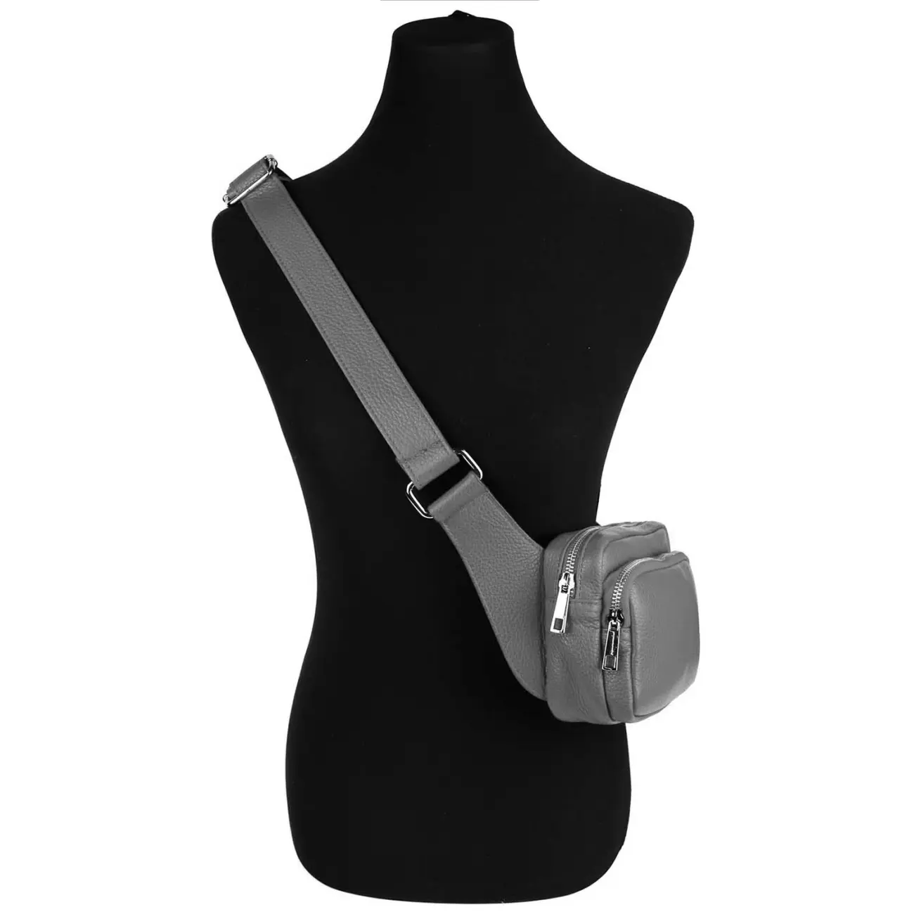 OBC Made in Italy Damen Leder Tasche Crossbody Metallic Hüfttasche Bauchtasche Umhängetasche Bodybag Schultertasche Handytasche Gürteltasche Online