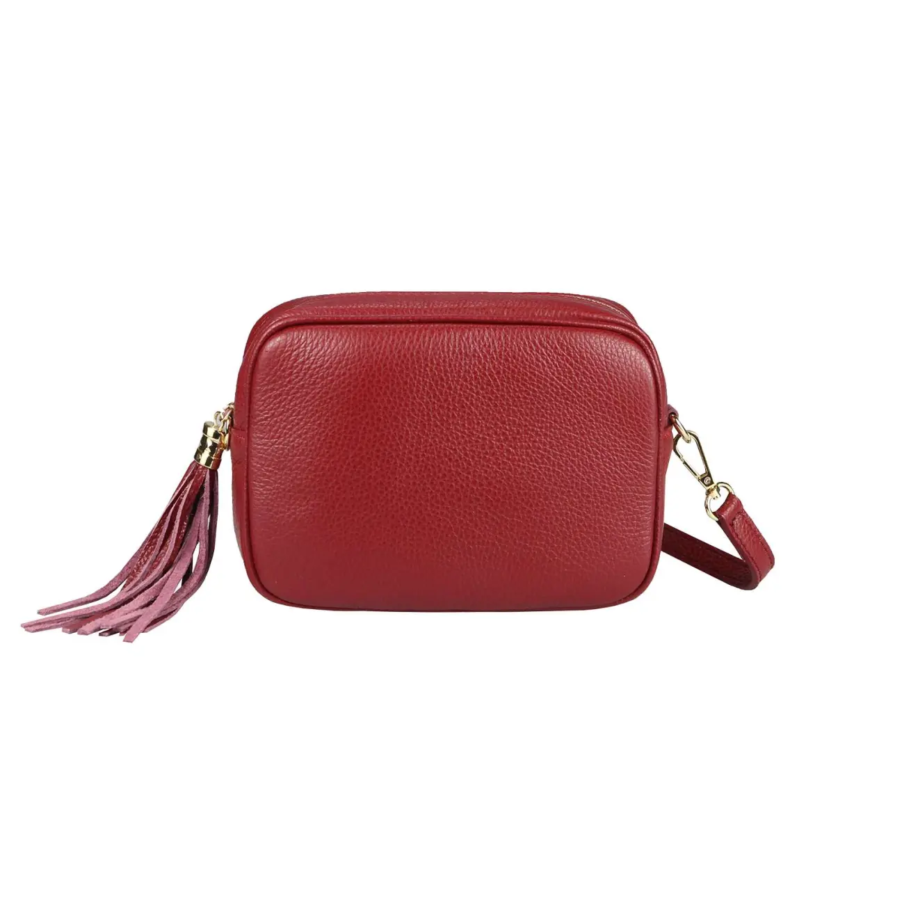 OBC Made in Italy DAMEN LEDER TASCHE Umhängetasche Schultertasche Cross-Over Crossbody Bag Glattleder Schmucktasche Fransen Ledertasche Hotsell