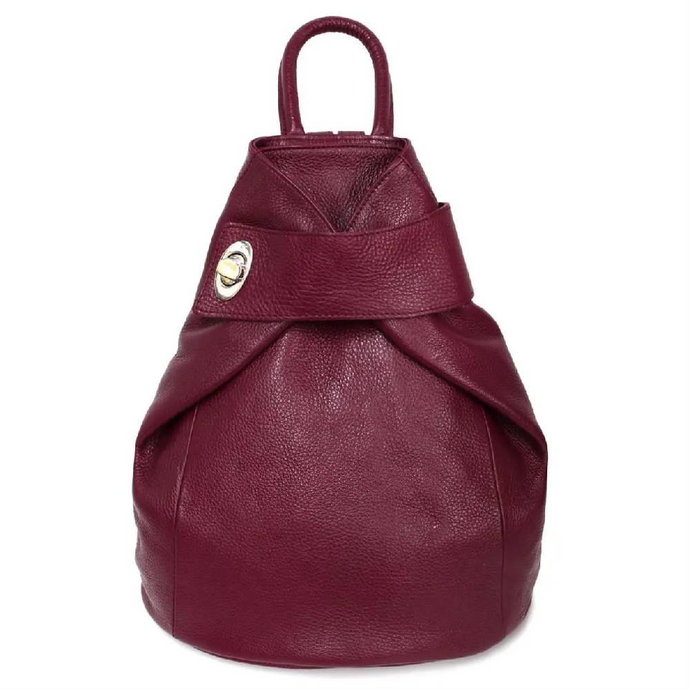 OBC Made in Italy Damen echt Leder Rucksack Daypack Lederrucksack Tasche Schultertasche Ledertasche Handgepäck Nappaleder Reiserucksack Shopper Günstiger Verkauf