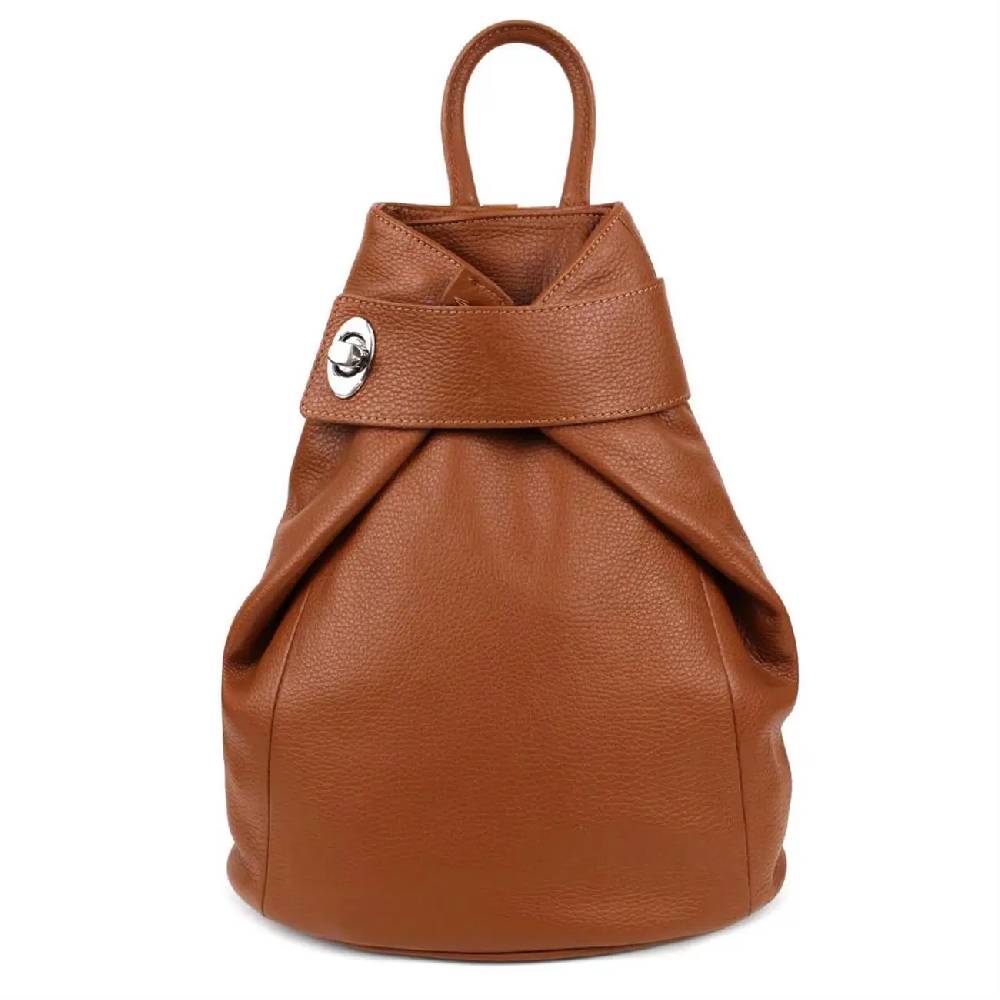 OBC Made in Italy Damen echt Leder Rucksack Daypack Lederrucksack Tasche Schultertasche Ledertasche Handgepäck Nappaleder Reiserucksack Shopper Günstiger Verkauf