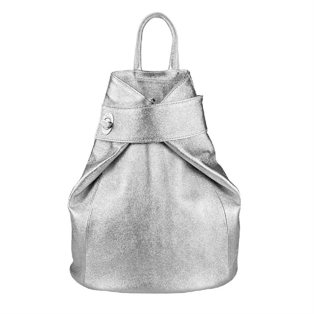 OBC Made in Italy Damen echt Leder Rucksack Daypack Lederrucksack Tasche Schultertasche Ledertasche Handgepäck Nappaleder Reiserucksack Shopper Günstiger Verkauf