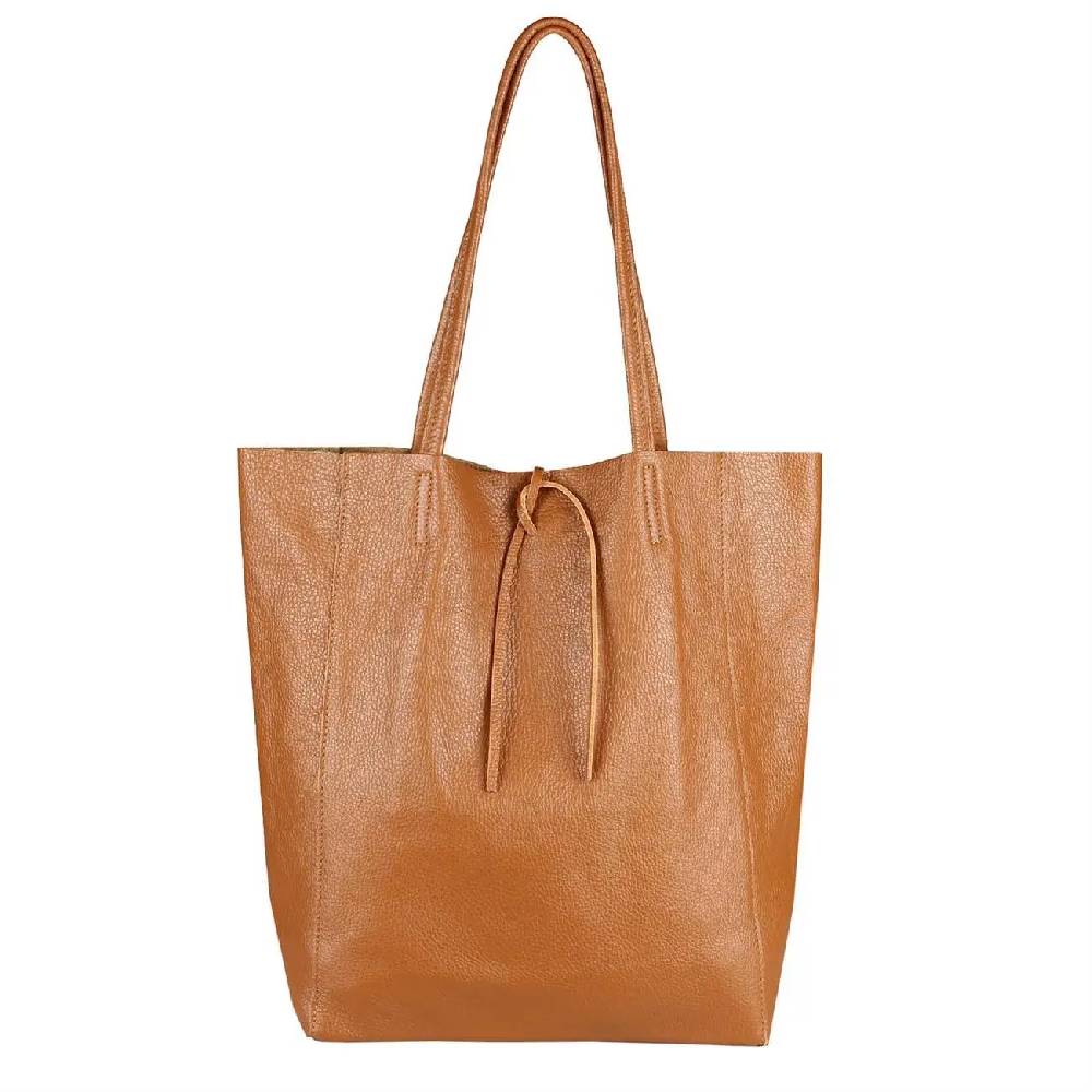OBC Made in Italy DAMEN LEDER TASCHE DIN-A4 Shopper Schultertasche Henkeltasche Tote Bag Fabrikverkauf