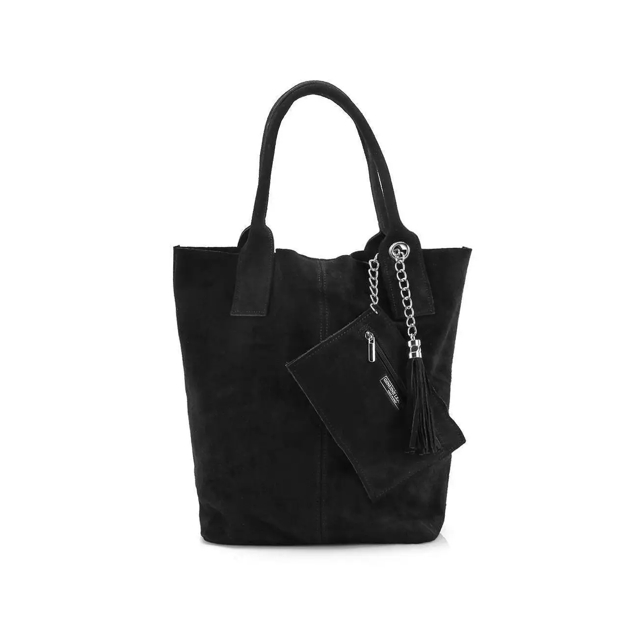 MADE IN ITALY DAMEN XXL LEDER TASCHE Wildleder Shopper Schultertasche + Schmucktasche Meist gekauft