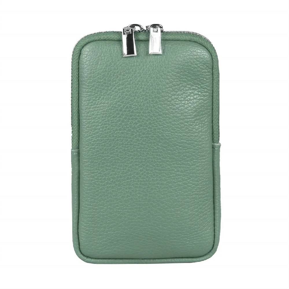 OBC Made in Italy Damen Leder Smartphone Tasche Umhängetasche Schultertasche Handytasche Minibag Geldtasche Ledertasche Crossbody Abendtasche Blitzverkäufe