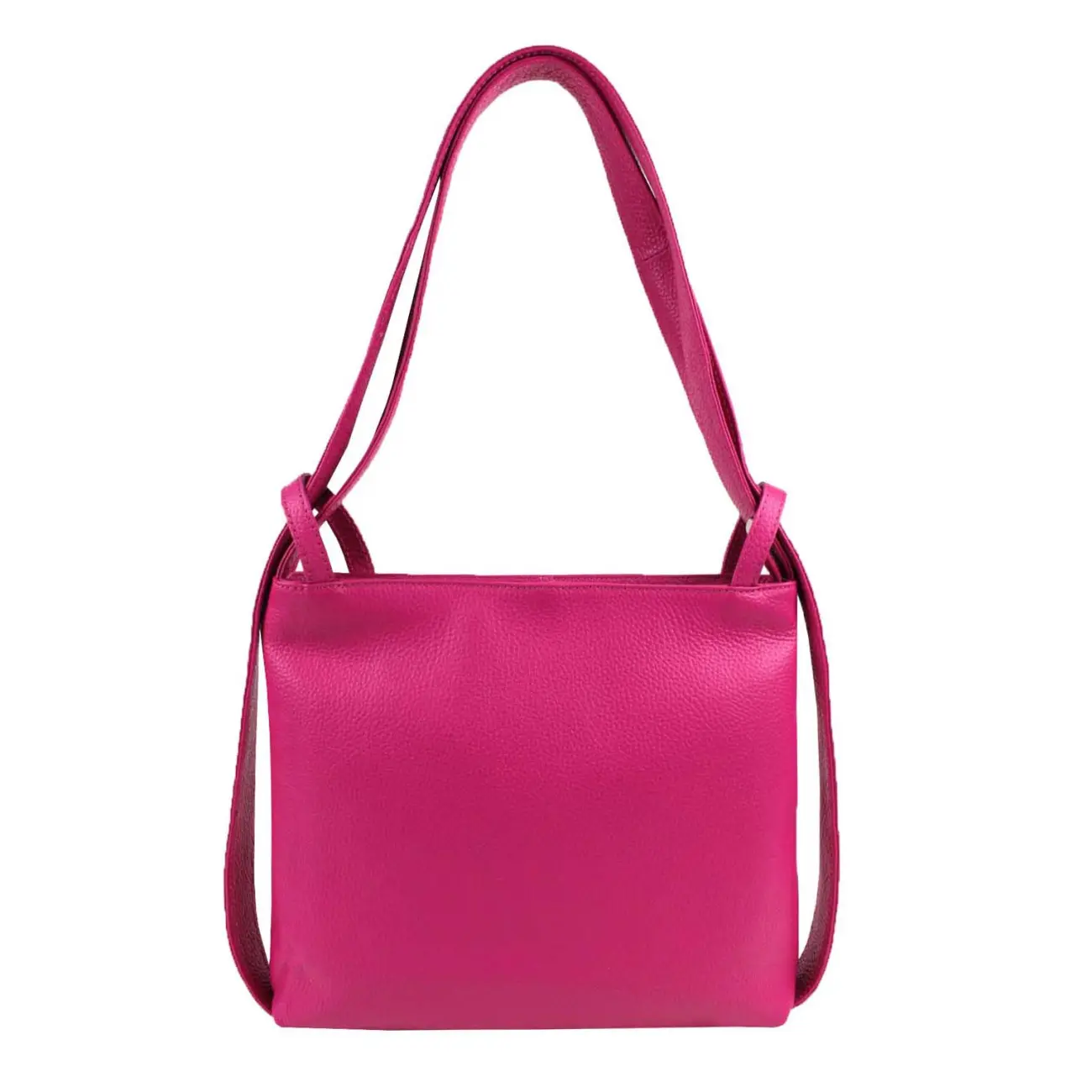 MADE IN ITALY OBC Damen Tasche Rucksack 2in1 Umhängetasche Schultertasche Daypack Rucksacktasche Handtasche Ledertasche klein Online