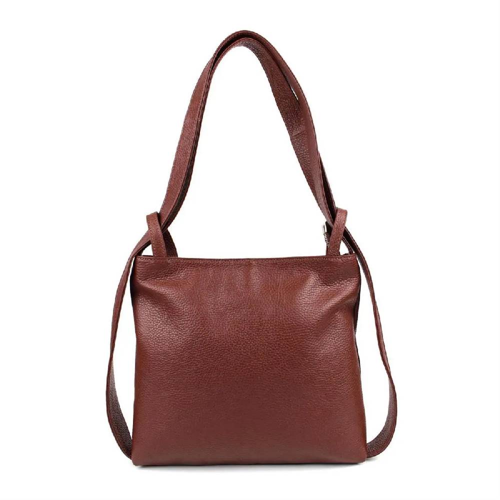 MADE IN ITALY OBC Damen Tasche Rucksack 2in1 Umhängetasche Schultertasche Daypack Rucksacktasche Handtasche Ledertasche klein Online
