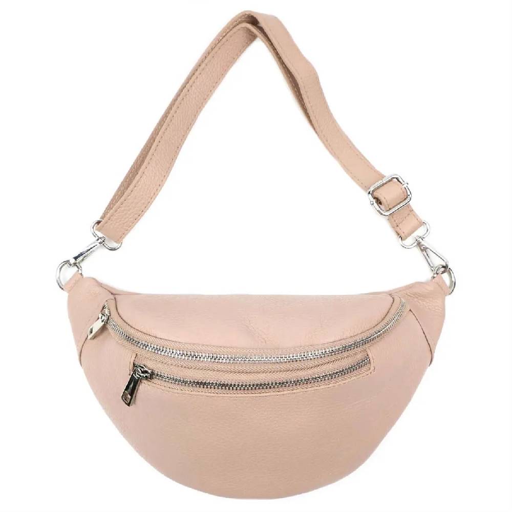 OBC MADE IN ITALY DAMEN LEDER TASCHE Gürteltasche Crossbody Hüfttasche Bauchtasche Umhängetasche Schultertasche Brusttasche CrossOver Ledertasche Bodybag Verkauf