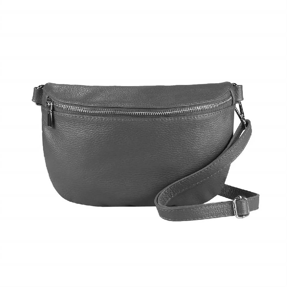 Made in Italy Damen Leder Tasche Gürteltasche Crossbody Hüfttasche Bauchtasche Umhängetasche Cross-Over Bodybag Schultertasche Handytasche Schminktasche Kosmetiktasche OBC 1054 Auslauf