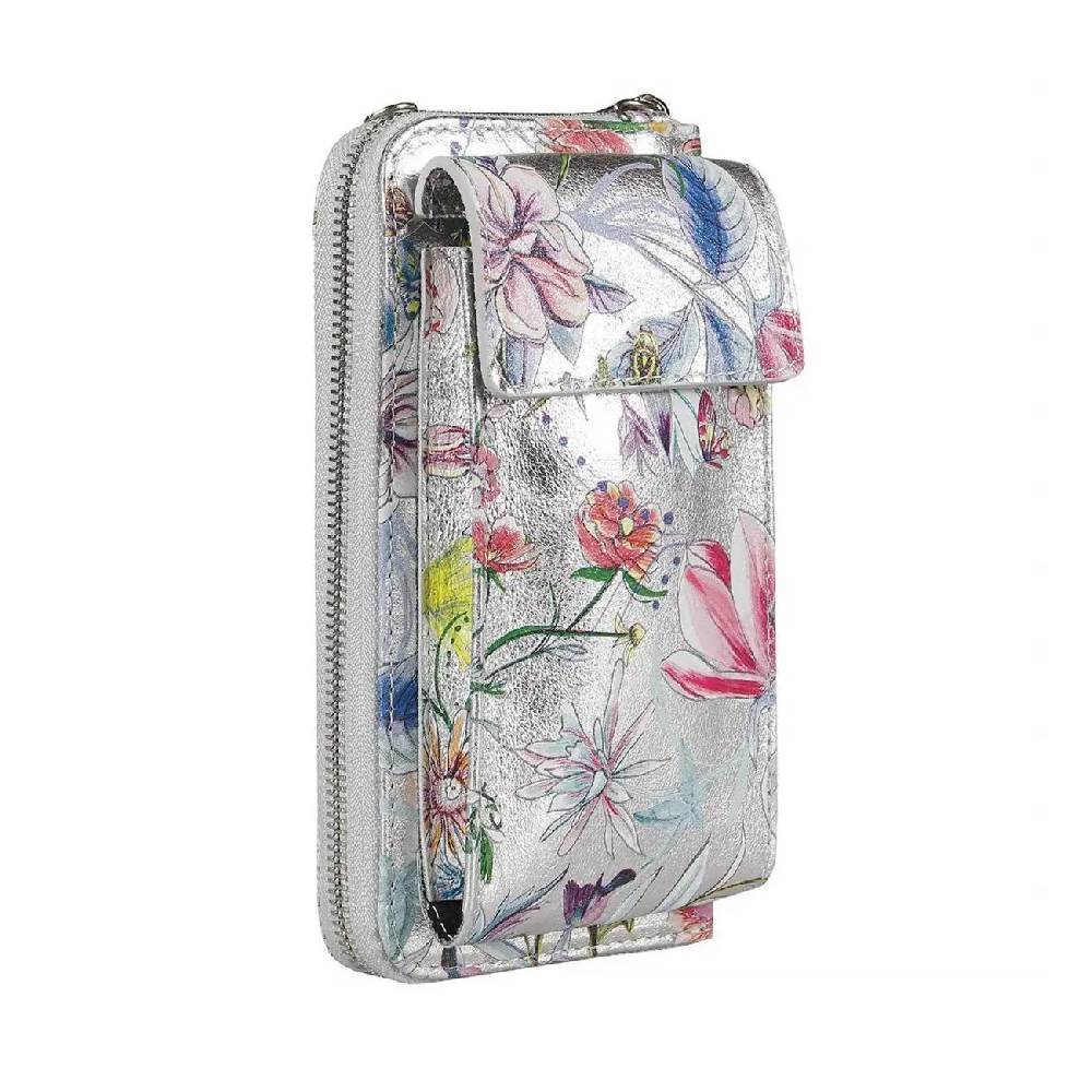 OBC Made in Italy Damen Leder Handytasche Tasche Umhängetasche Geldbörse Schultertasche Brieftasche Smartphone Geldtasche Ledertasche Crossbody Abendtasche Handy bis 6,5 Zoll im Angebot