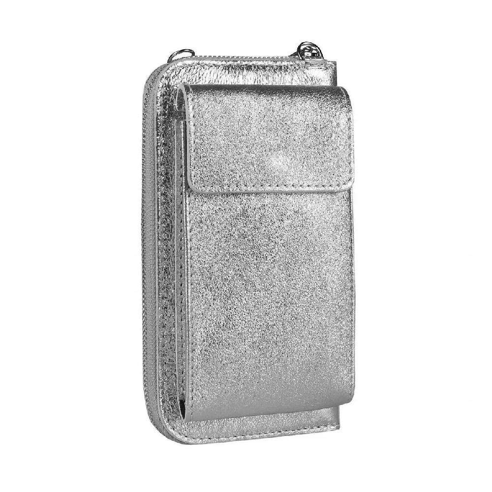 OBC Made in Italy Damen Leder Handytasche Tasche Umhängetasche Geldbörse Schultertasche Brieftasche Smartphone Geldtasche Ledertasche Crossbody Abendtasche Handy bis 6,5 Zoll im Angebot