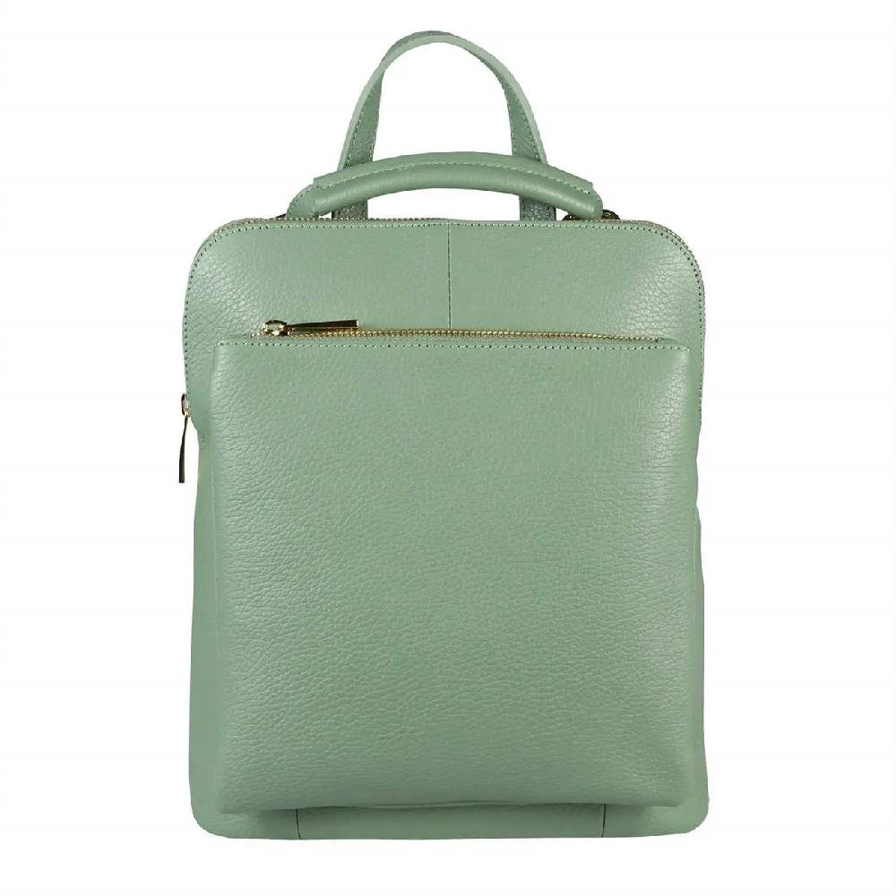 OBC Made in Italy Damen echt Leder Rucksack Daypack Lederrucksack Tasche Schultertasche Ledertasche Handgepäck Nappaleder Blitzverkäufe