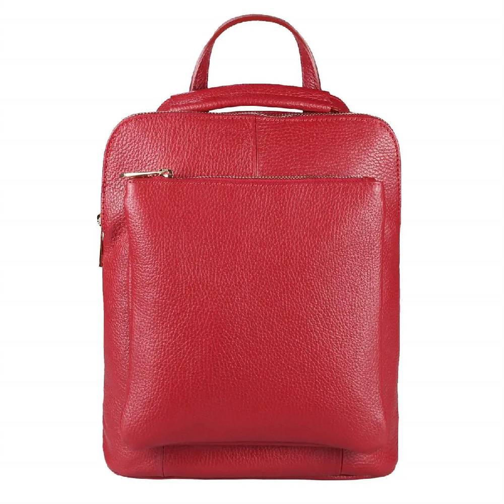 OBC Made in Italy Damen echt Leder Rucksack Daypack Lederrucksack Tasche Schultertasche Ledertasche Handgepäck Nappaleder Blitzverkäufe