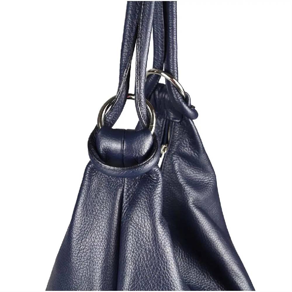 ITALY DAMEN Echt LEDER HAND-TASCHE Schultertasche Shopper Umhängetasche Beuteltasche Metallic Bag Online