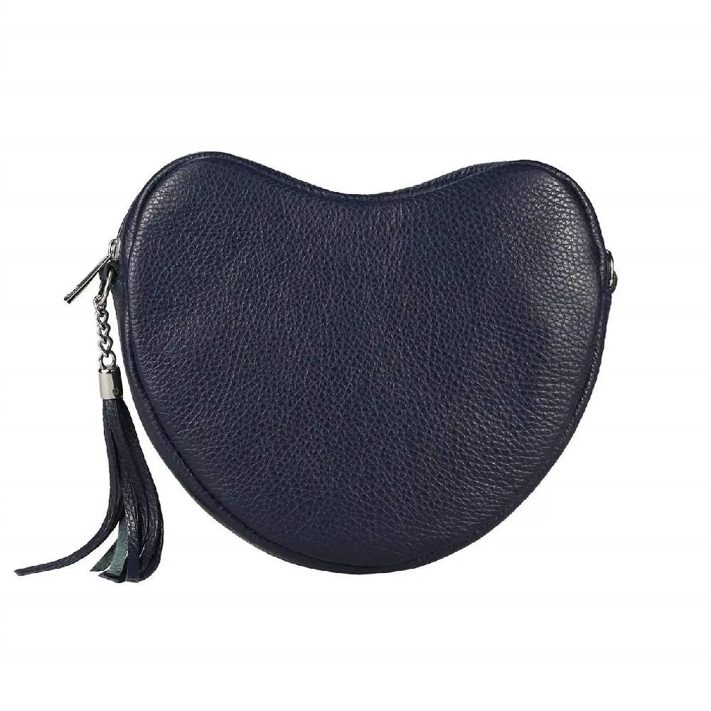 OBC Made in Italy Damen Leder Tasche Crossbody Herztasche Schultertasche Crossover Umhängetasche Clutch Ledertasche Damentasche Günstiger Verkauf