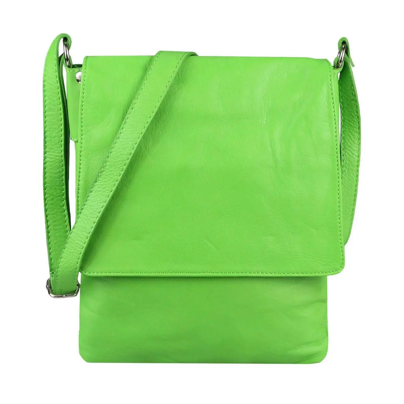 OBC Made in Italy Damen Leder Tasche Umhängetasche Schultertasche Crossbody Handtasche Ledertasche Nappaleder Cross-Over Body Bag Shopping Messenger Fabrikverkauf
