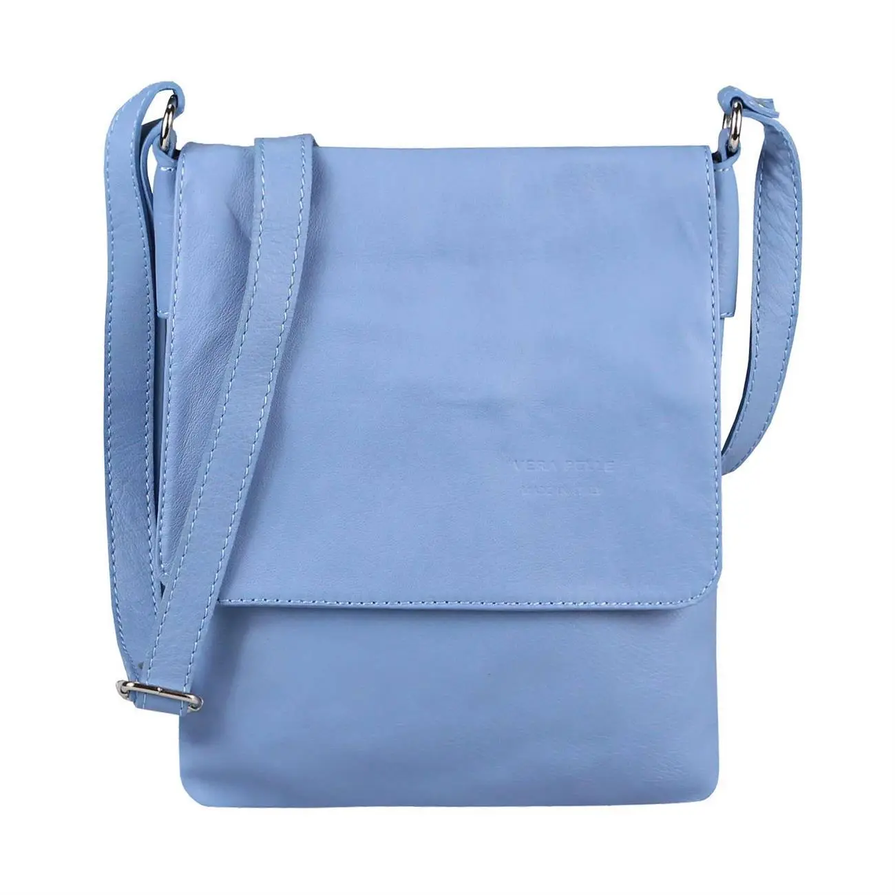 OBC Made in Italy Damen Leder Tasche Umhängetasche Schultertasche Crossbody Handtasche Ledertasche Nappaleder Cross-Over Body Bag Shopping Messenger Fabrikverkauf