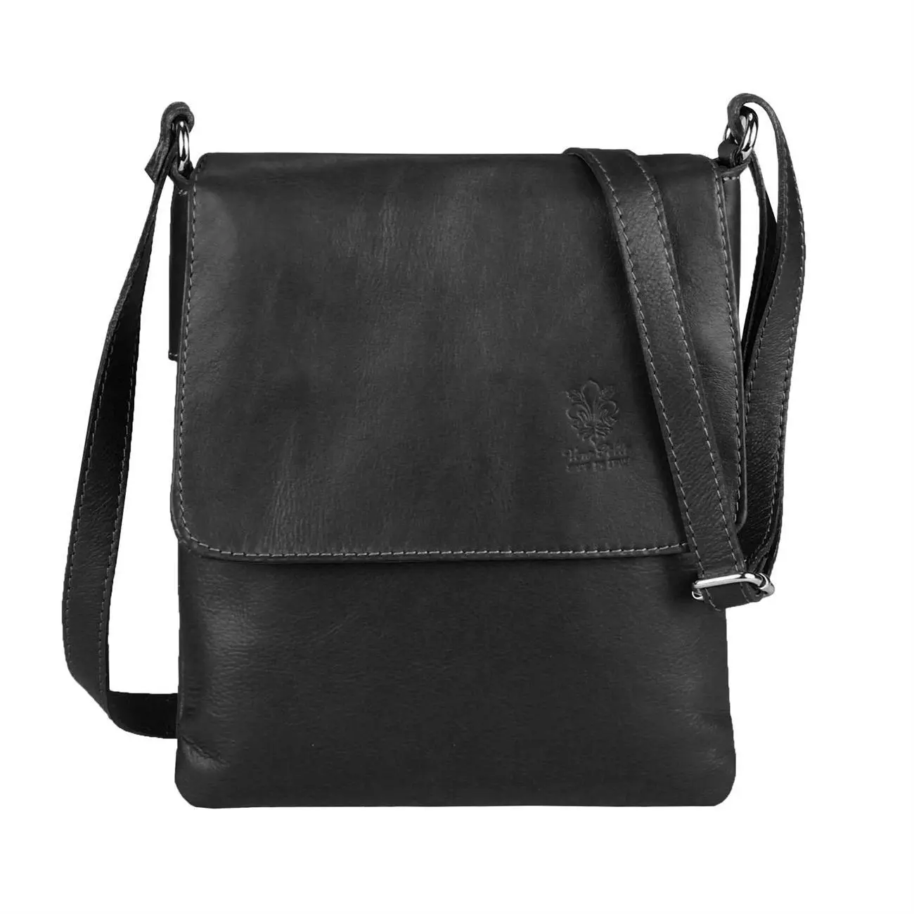 OBC Made in Italy Damen Leder Tasche Umhängetasche Schultertasche Crossbody Handtasche Ledertasche Nappaleder Cross-Over Body Bag Shopping Messenger Fabrikverkauf