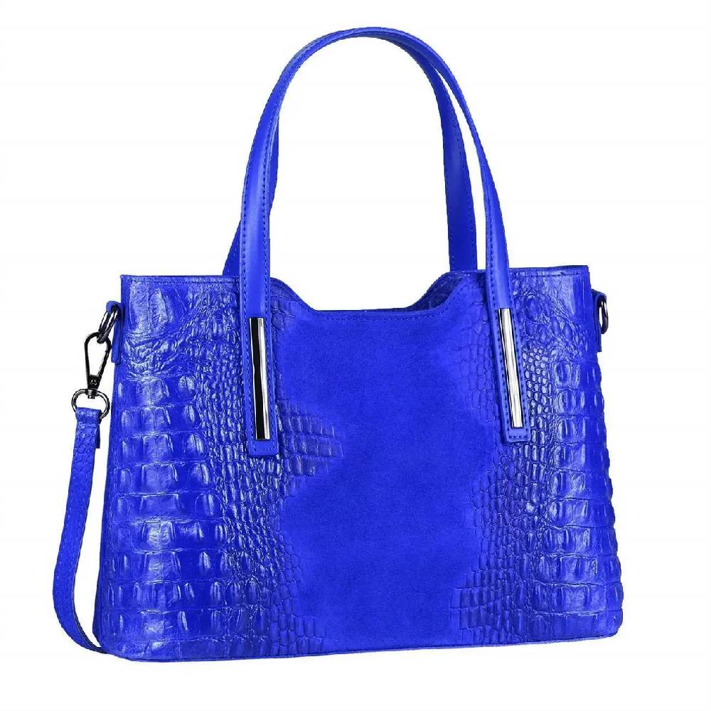 OBC MADE IN ITALY DAMEN Echt LEDER TASCHE KROKO-Prägung Business Shopper Wildleder Schultertasche Handtasche Ledertasche Umhängetasche Online