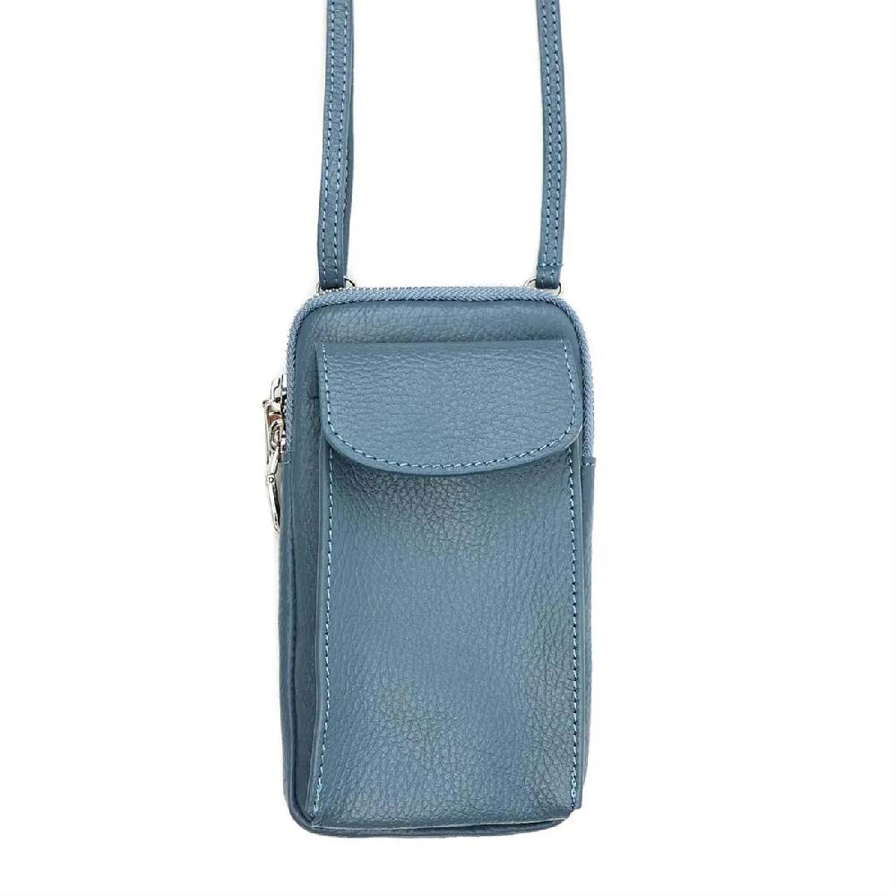 OBC Made in Italy Damen Leder Tasche Handytasche Umhängetasche Geldbörse Schultertasche Brieftasche Smartphone Geldtasche Ledertasche Crossbody Abendtasche Handy bis 6,5 Zoll Auslauf