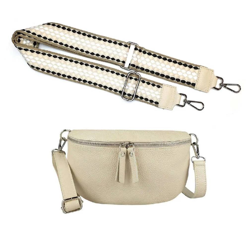 Made in Italy OBC DAMEN SET Gürteltasche + Schultergurt LEDER Crossbody Hüfttasche Bauchtasche Umhängetasche Brusttasche CrossOver Bodybag Schultertasche Handytasche Geldtasche Tasche Kosmetiktasche Meist gekauft