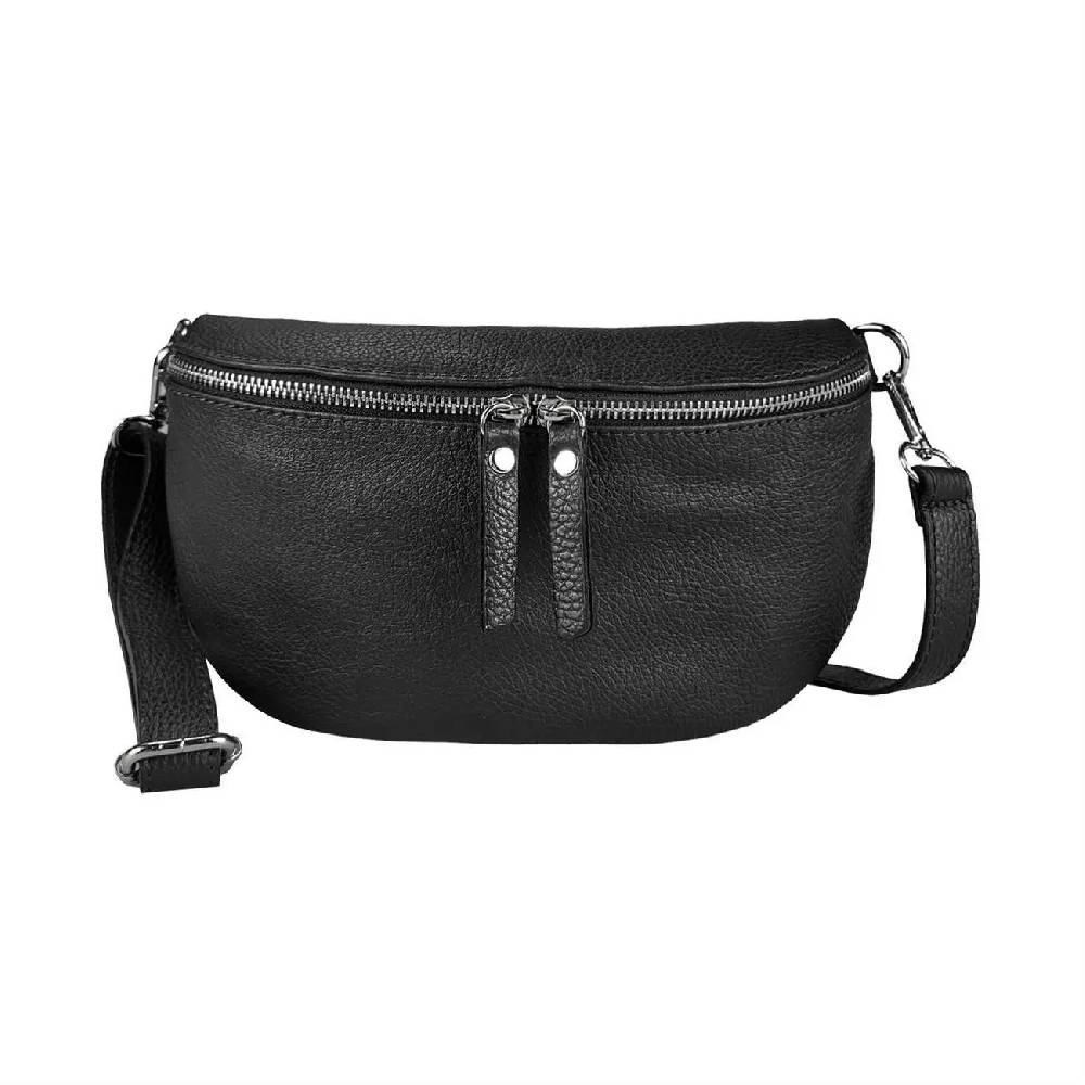 OBC Made in Italy Damen Leder Tasche Handytasche Gürteltasche Crossbody Hüfttasche Bauchtasche Umhängetasche Cross-Over Bodybag Schultertasche Kosmetiktasche Outlet