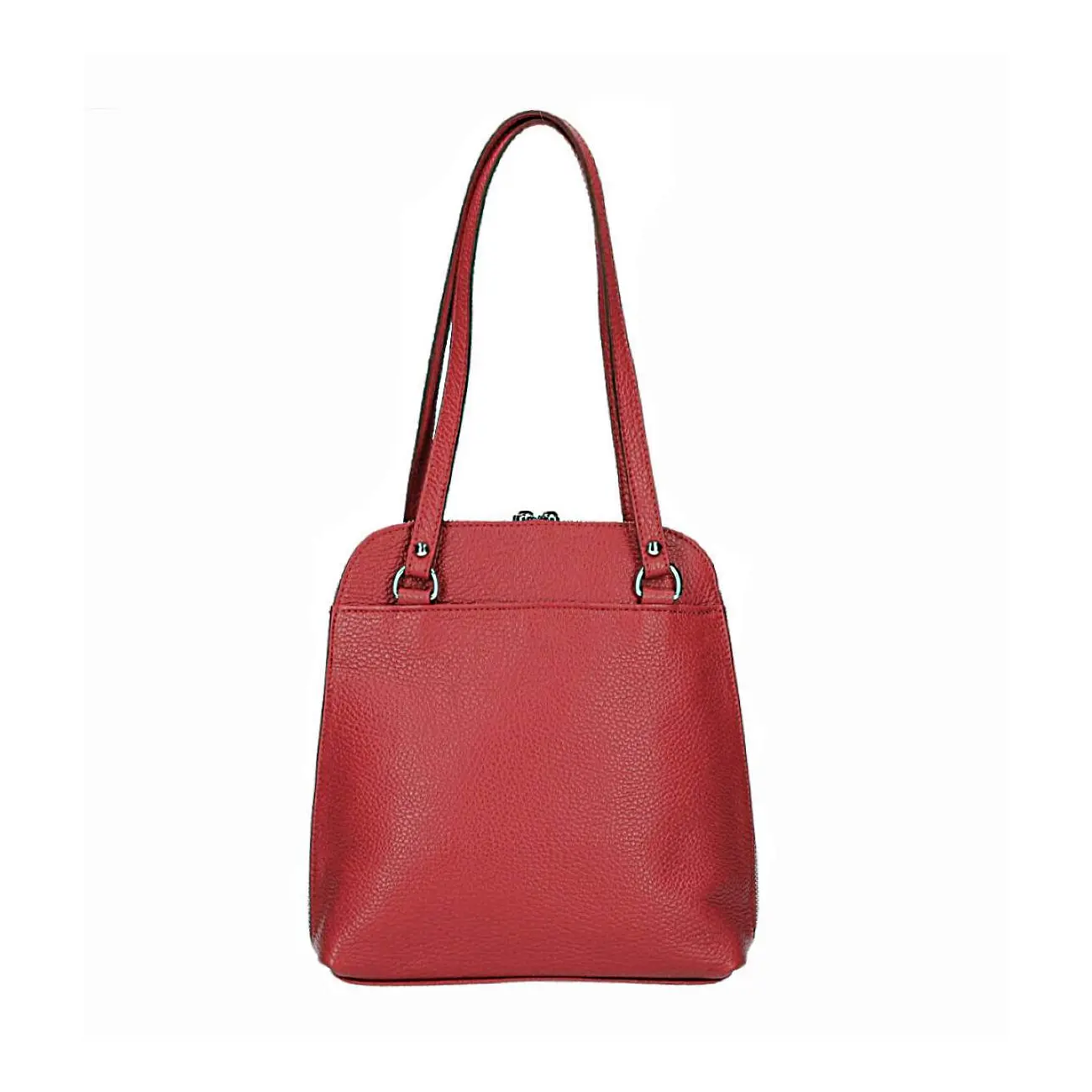 MADE IN ITALY OBC Damen Leder Tasche Rucksack 2in1 Umhängetasche Schultertasche Daypack Rucksacktasche Handtasche Ledertasche im Angebot