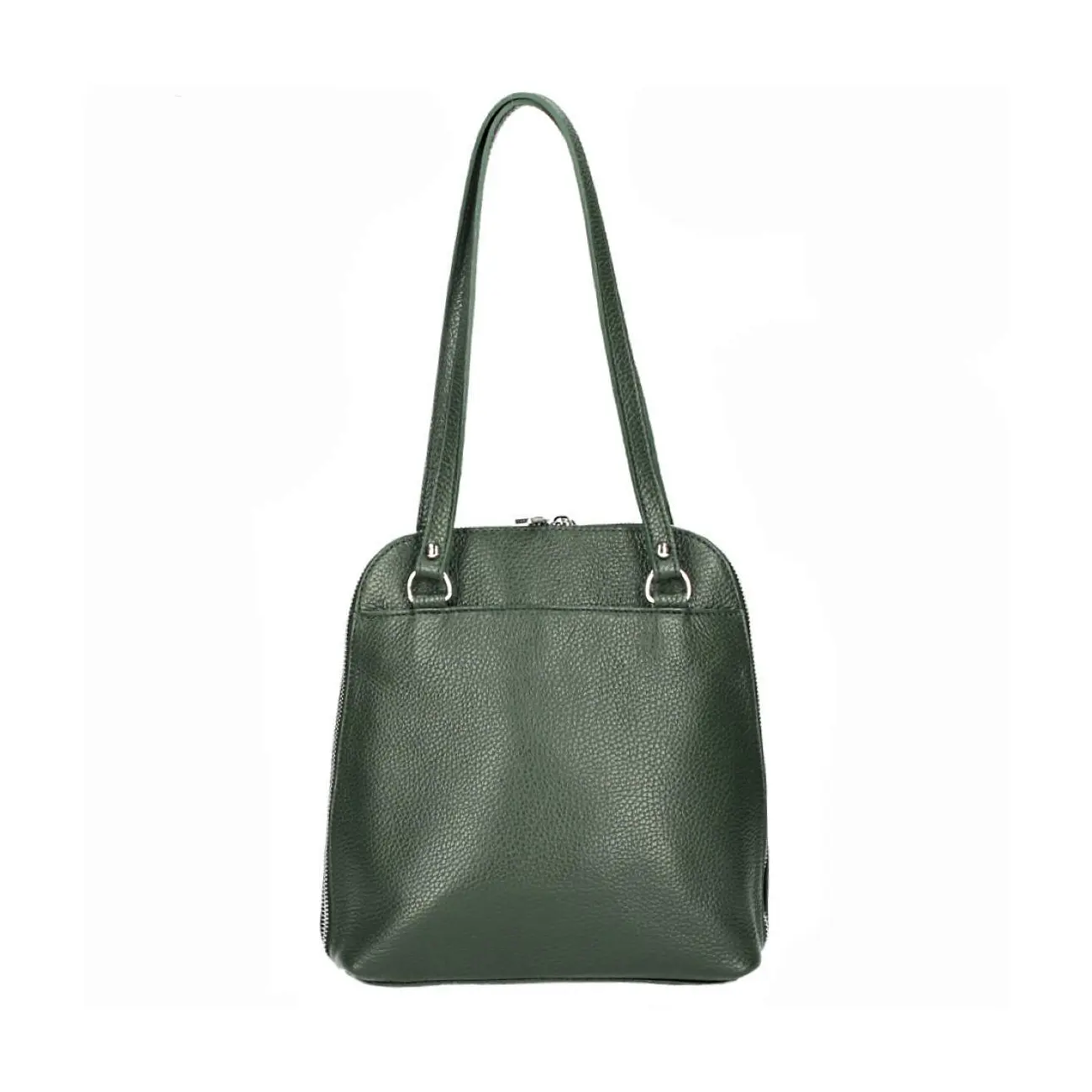 MADE IN ITALY OBC Damen Leder Tasche Rucksack 2in1 Umhängetasche Schultertasche Daypack Rucksacktasche Handtasche Ledertasche im Angebot