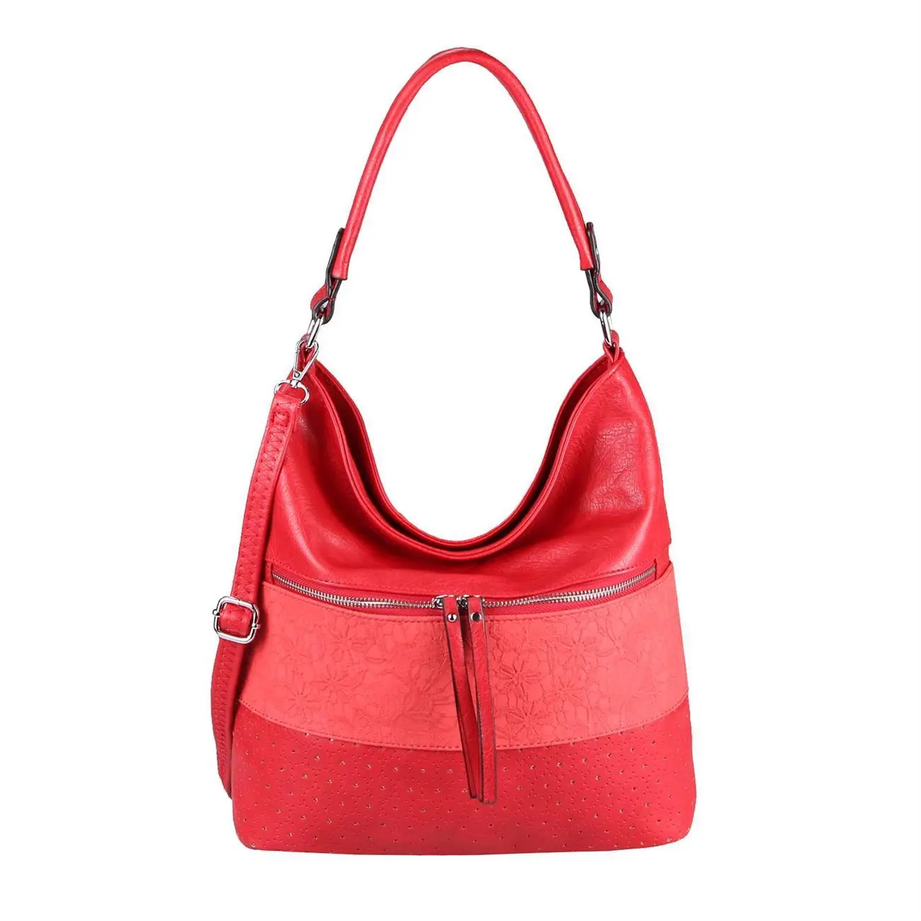 OBC Damen Tasche Blumen Shopper Tote Bag Handtasche Umhängetasche Schultertasche Beuteltasche Leder Optik Hobo Crossbody Meist gekauft