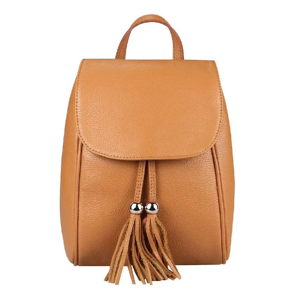 OBC Made in Italy Damen Echt Leder Rucksack Cityrucksack Backpack Daypack Schultertasche Lederrucksack Handtasche Stadtrucksack Hotsell