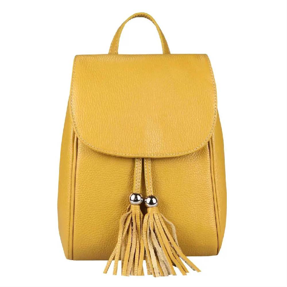 OBC Made in Italy Damen Echt Leder Rucksack Cityrucksack Backpack Daypack Schultertasche Lederrucksack Handtasche Stadtrucksack Hotsell