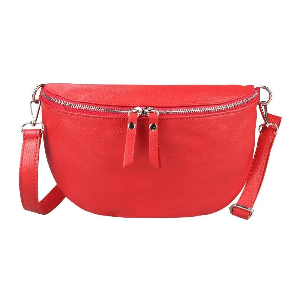 OBC Made in Italy Damen Leder Tasche Medium Handytasche Gürteltasche Crossbody Hüfttasche Bauchtasche Umhängetasche Cross-Over Bodybag Schultertasche Kosmetiktasche Verkauf