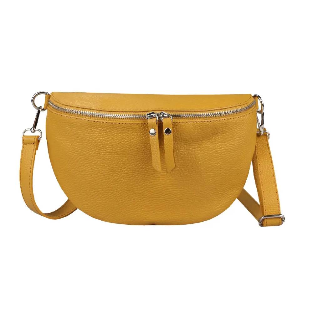 OBC Made in Italy Damen Leder Tasche Medium Handytasche Gürteltasche Crossbody Hüfttasche Bauchtasche Umhängetasche Cross-Over Bodybag Schultertasche Kosmetiktasche Verkauf