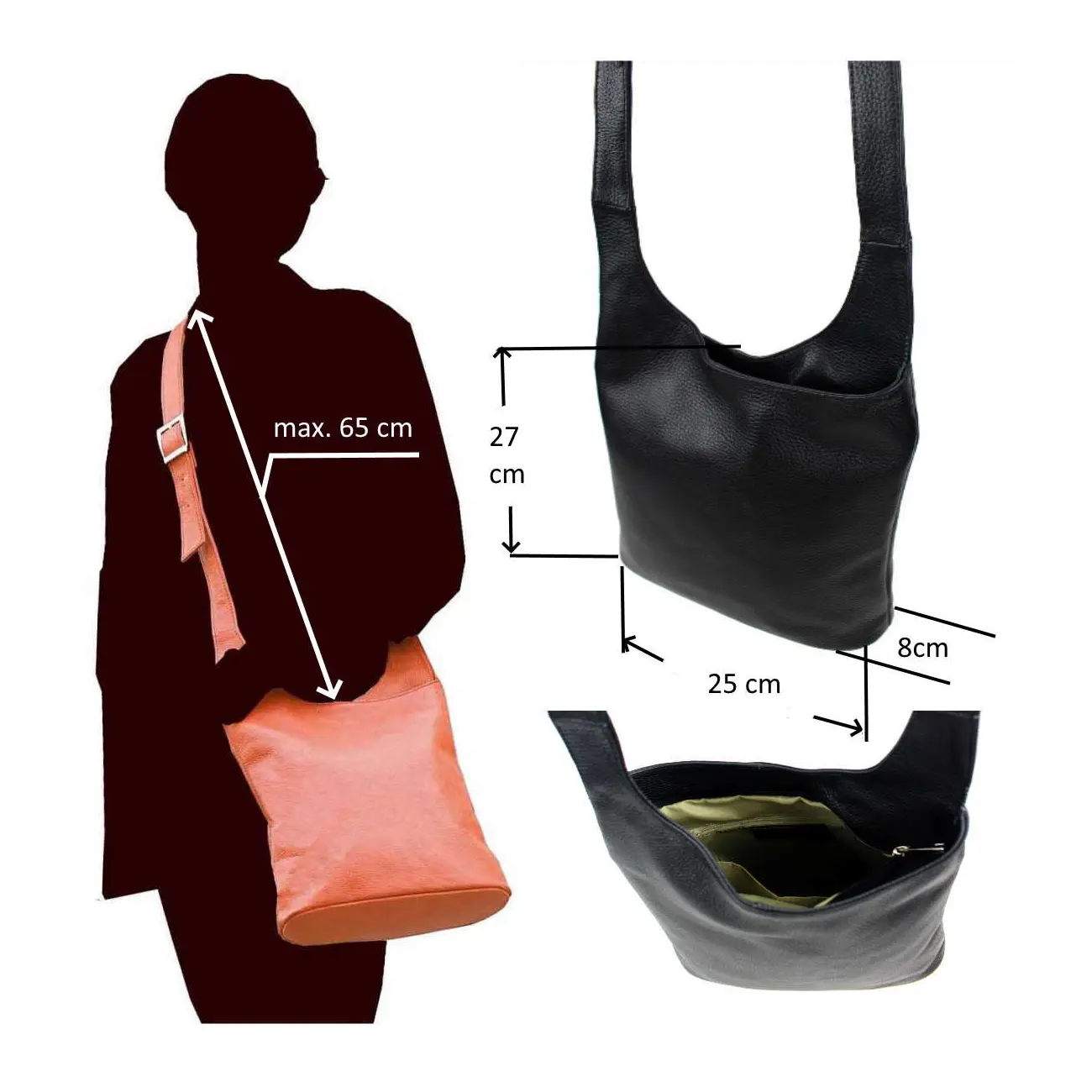 OBC Made in Italy DAMEN LEDER TASCHE Umhängetasche Bodybag Crossbody Schultertasche City Bag CrossOver Ledertasche Damentasche CrossBag Angebote