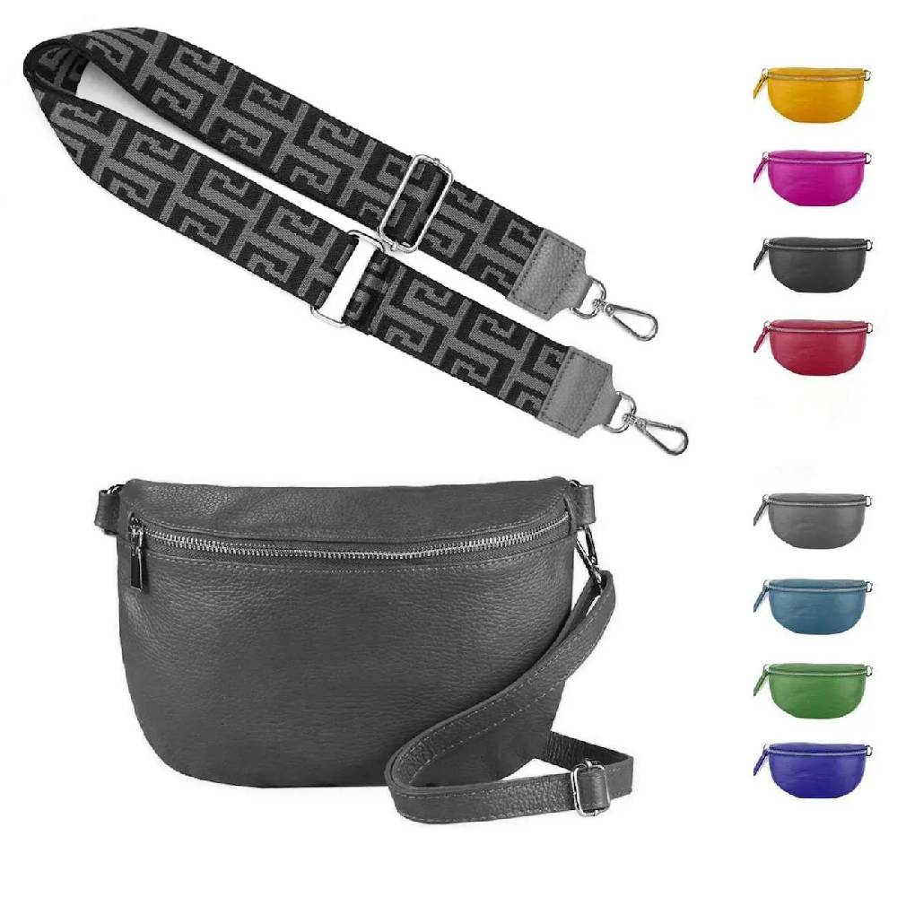 Made in Italy OBC DAMEN SET Gürteltasche + Schultergurt LEDER Crossbody Hüfttasche Bauchtasche Umhängetasche Brusttasche CrossOver Bodybag Schultertasche Handytasche Geldtasche Tasche Kosmetiktasche im Angebot