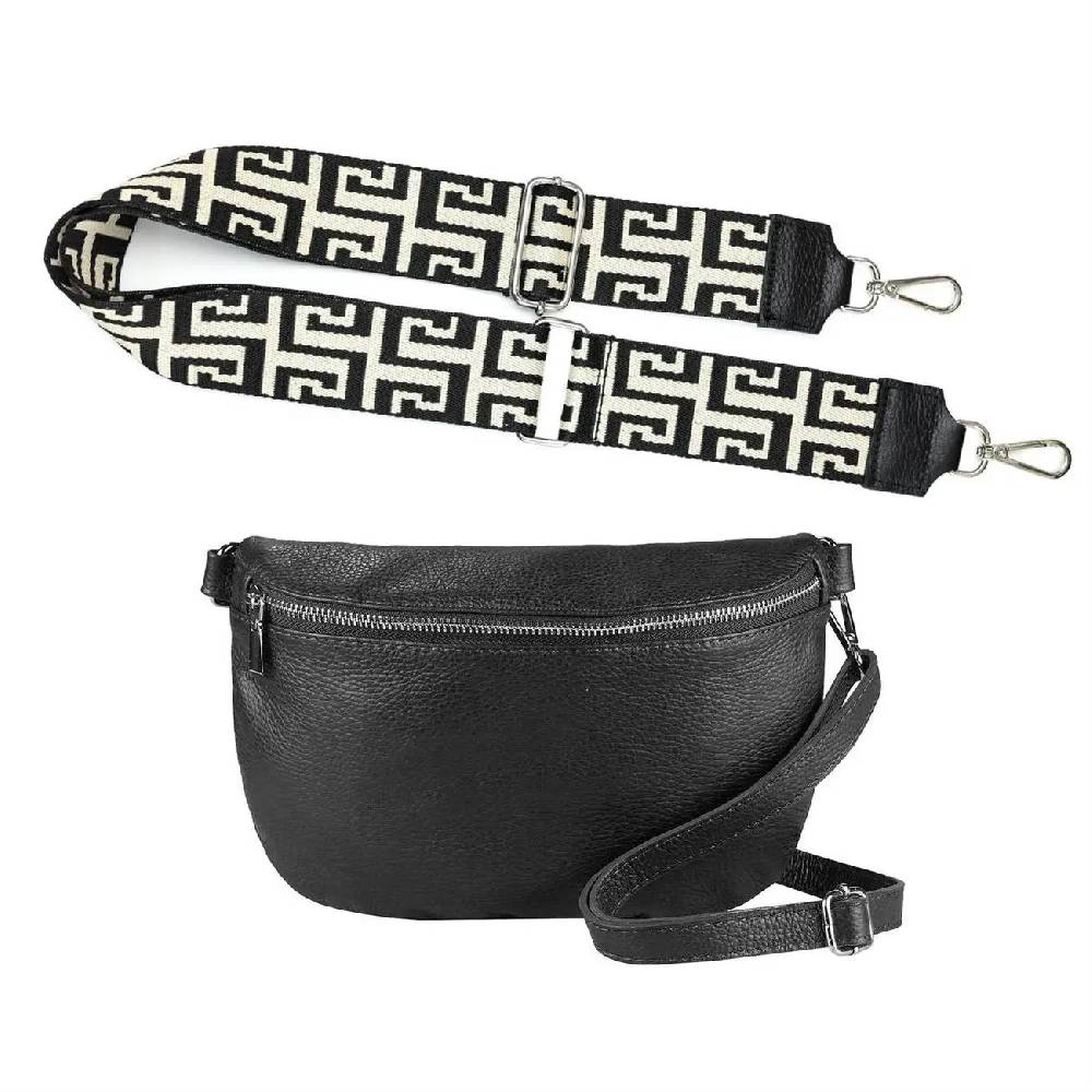 Made in Italy OBC DAMEN SET Gürteltasche + Schultergurt LEDER Crossbody Hüfttasche Bauchtasche Umhängetasche Brusttasche CrossOver Bodybag Schultertasche Handytasche Geldtasche Tasche Kosmetiktasche im Angebot