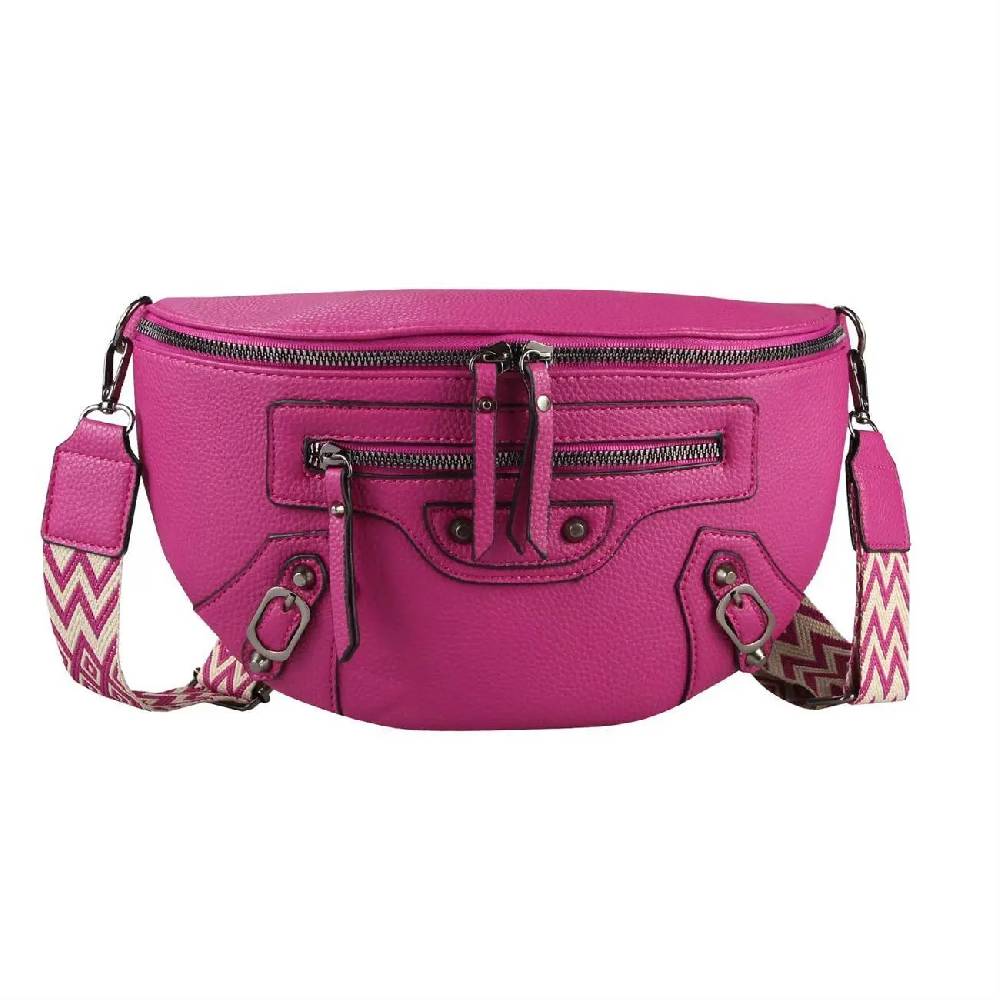 Damen Tasche Gürteltasche Umhängetasche Bodybag Brusttasche Muster Gürtel Bauchtasche Crossbody Hüfttasche Crossover Schultertasche Handytasche Leder Optik Günstiger Verkauf