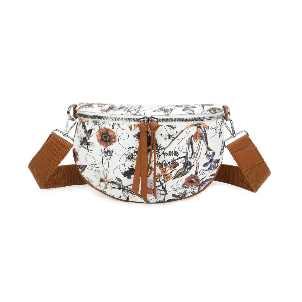 OBC Damen Blumen Tasche Schultertasche Gürteltasche Crossbody Hüfttasche Bauchtasche Umhängetasche Cross-Over Bodybag Handytasche Reisetasche Kosmetiktasche Kunst-Leder Meist gekauft