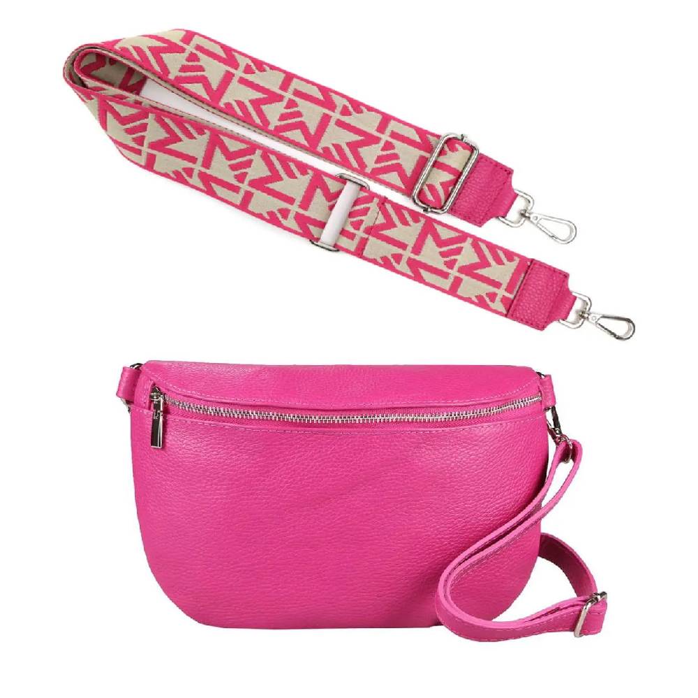 Made in Italy OBC DAMEN SET Gürteltasche + Schultergurt LEDER Crossbody Hüfttasche Bauchtasche Umhängetasche Brusttasche CrossOver Bodybag Schultertasche Handytasche Tasche Online