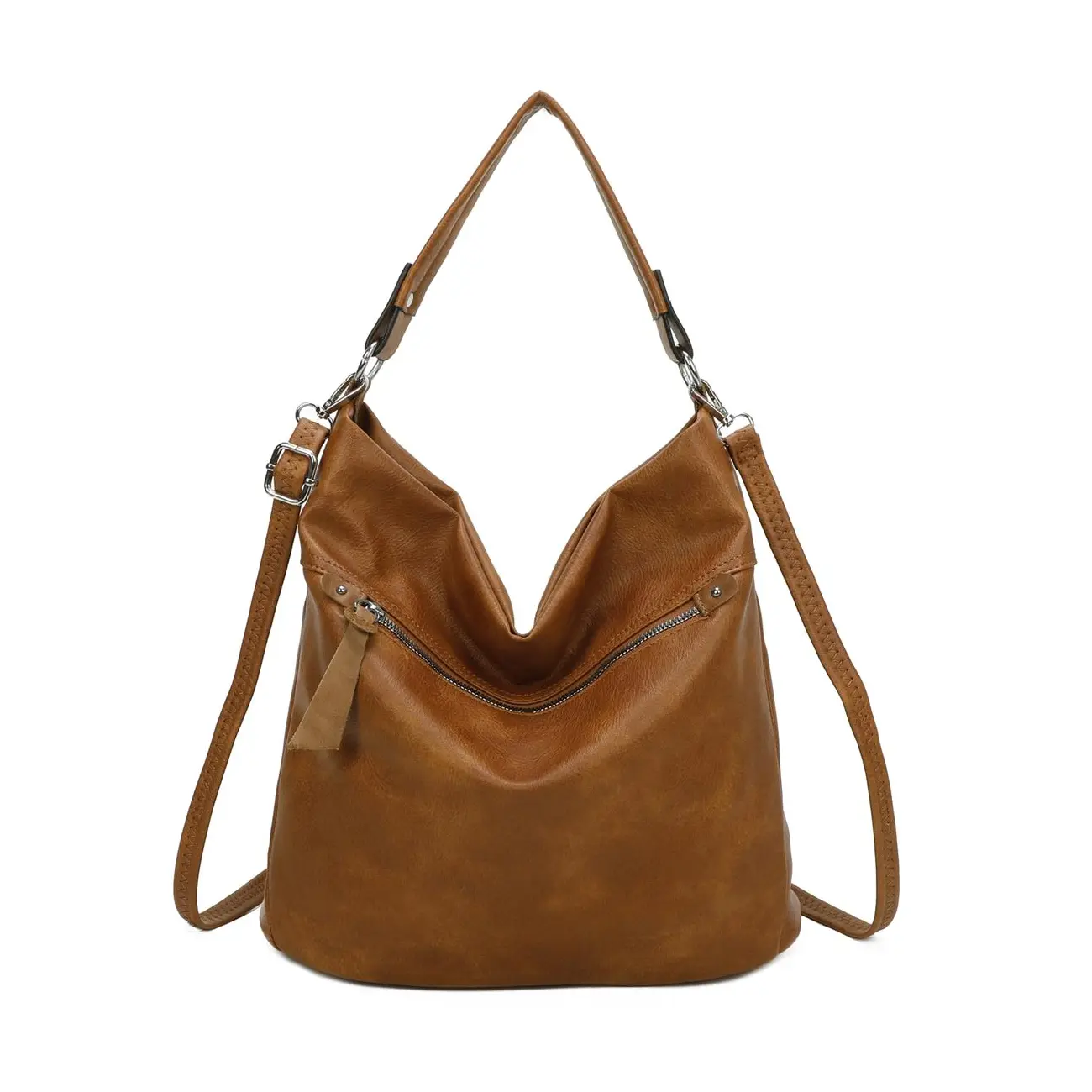 OBC DAMEN TASCHE SHOPPER Hobo-Bag Schultertasche Umhängetasche Handtasche CrossOver Damentasche Beuteltasche Henkeltasche Reise Leder Optik Auslauf
