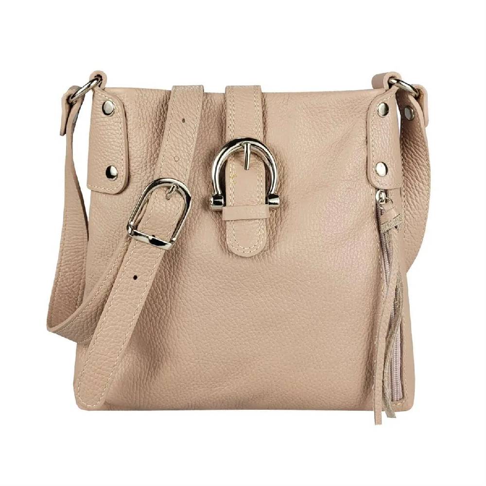 OBC Made in Italy DAMEN LEDER TASCHE Schultertasche CrossOver Handtasche Umhängetasche Bodybag Abendtasche Crossbody Ledertasche Schlussverkauf