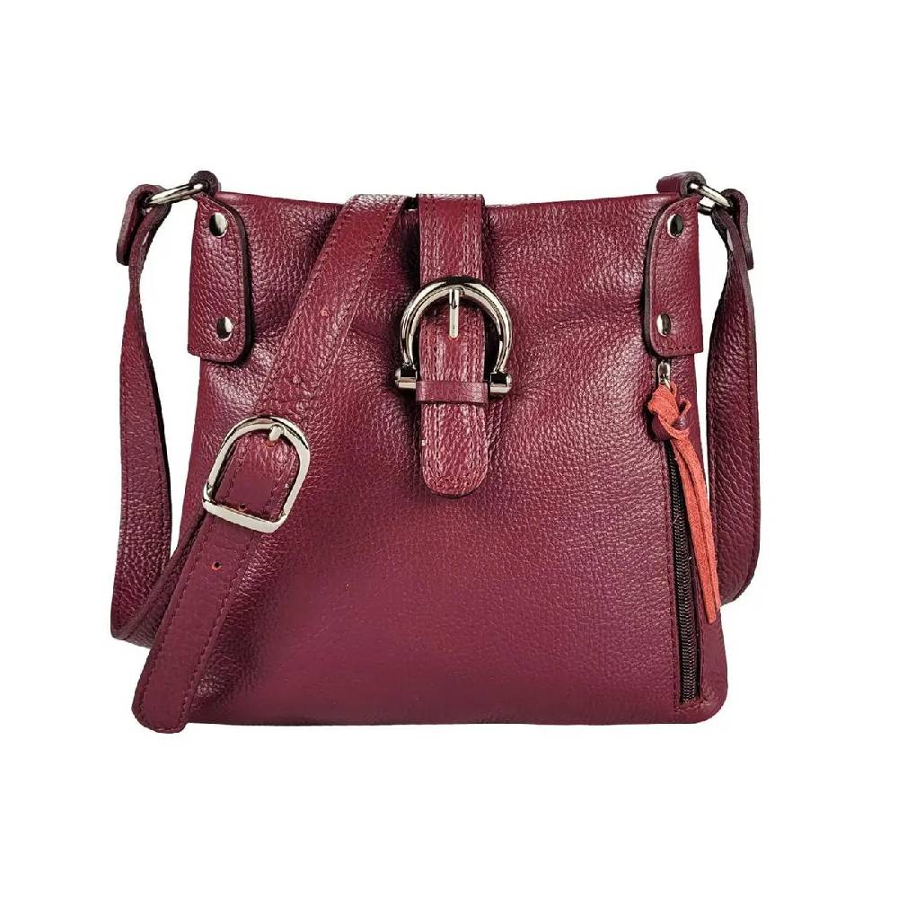 OBC Made in Italy DAMEN LEDER TASCHE Schultertasche CrossOver Handtasche Umhängetasche Bodybag Abendtasche Crossbody Ledertasche Schlussverkauf