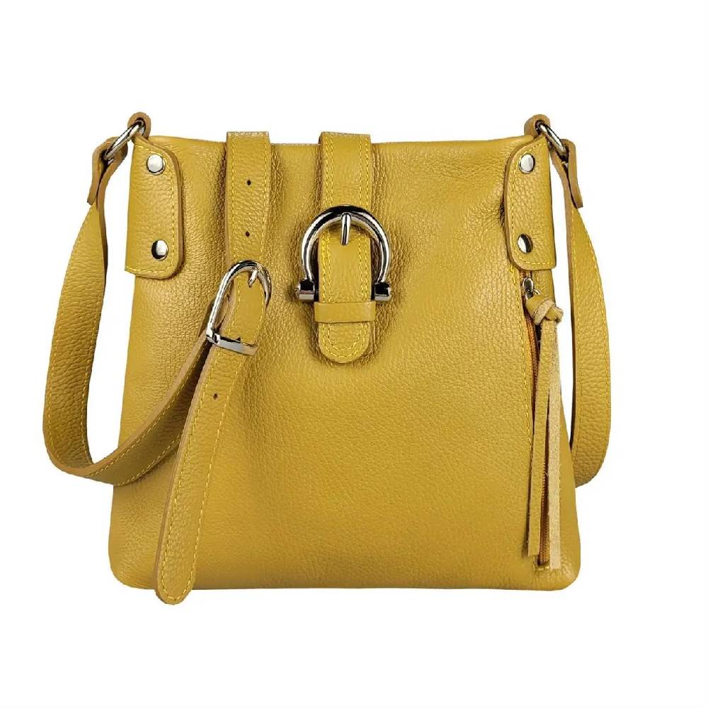OBC Made in Italy DAMEN LEDER TASCHE Schultertasche CrossOver Handtasche Umhängetasche Bodybag Abendtasche Crossbody Ledertasche Schlussverkauf
