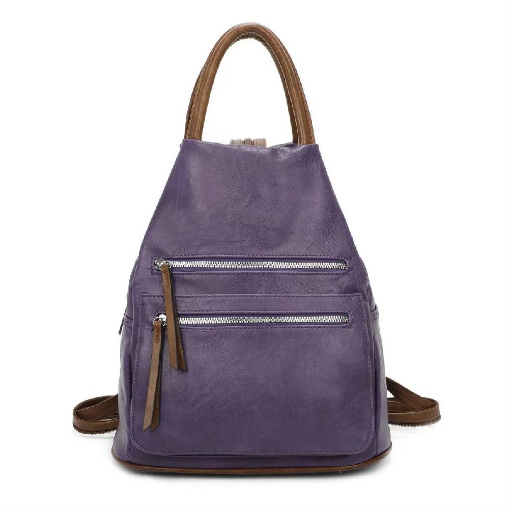 Damen Rucksack Tasche Schultertasche Handtasche Cityrucksack Leder Optik Daypack Tagesrucksack Backpack Freizeitrucksack Arbeitsrucksack Fabrikverkauf