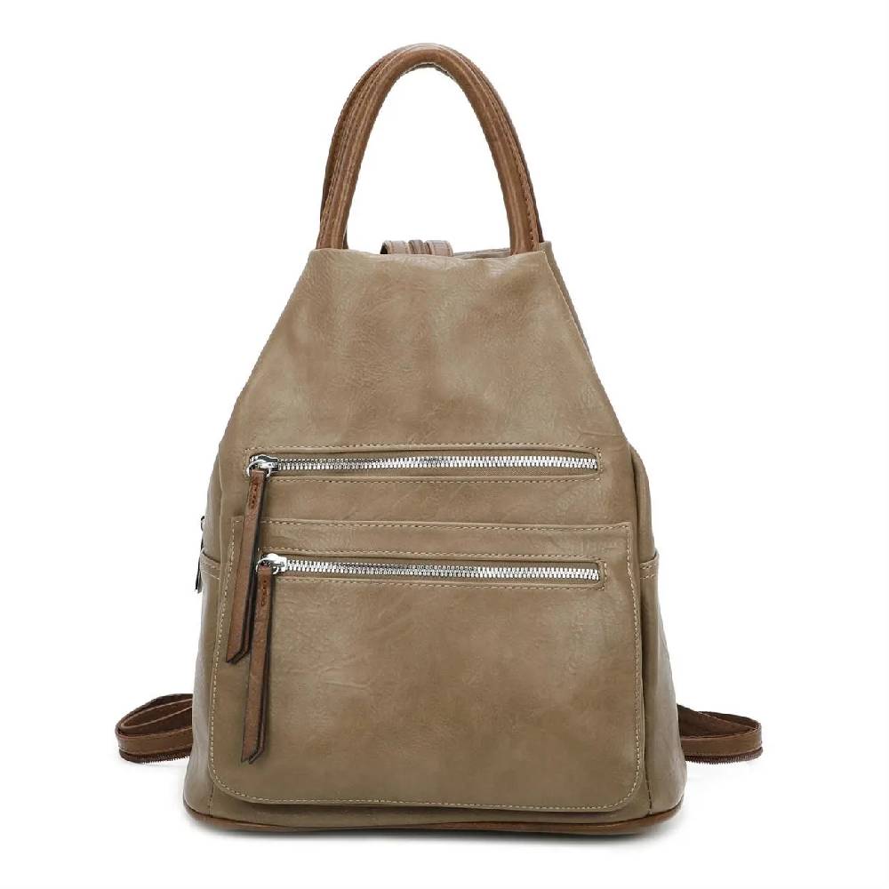 Damen Rucksack Tasche Schultertasche Handtasche Cityrucksack Leder Optik Daypack Tagesrucksack Backpack Freizeitrucksack Arbeitsrucksack Fabrikverkauf