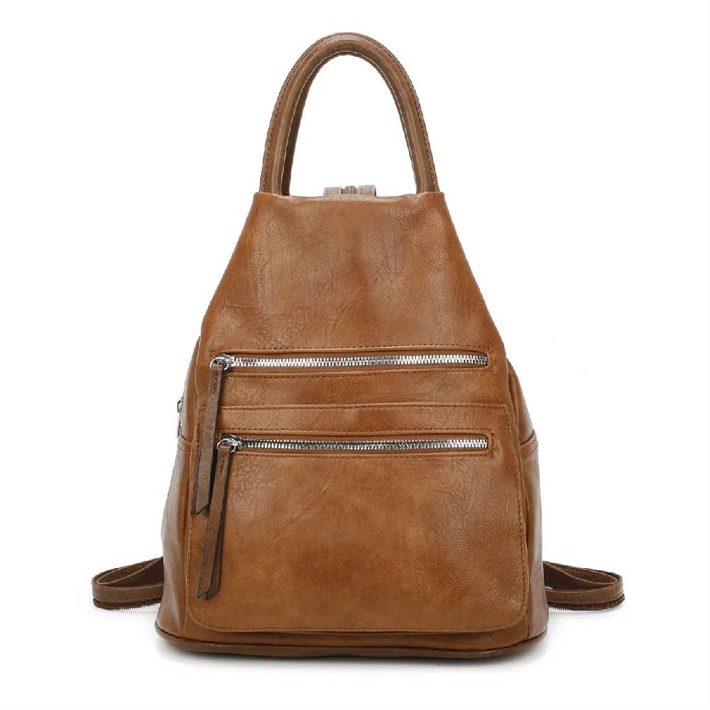 Damen Rucksack Tasche Schultertasche Handtasche Cityrucksack Leder Optik Daypack Tagesrucksack Backpack Freizeitrucksack Arbeitsrucksack Fabrikverkauf