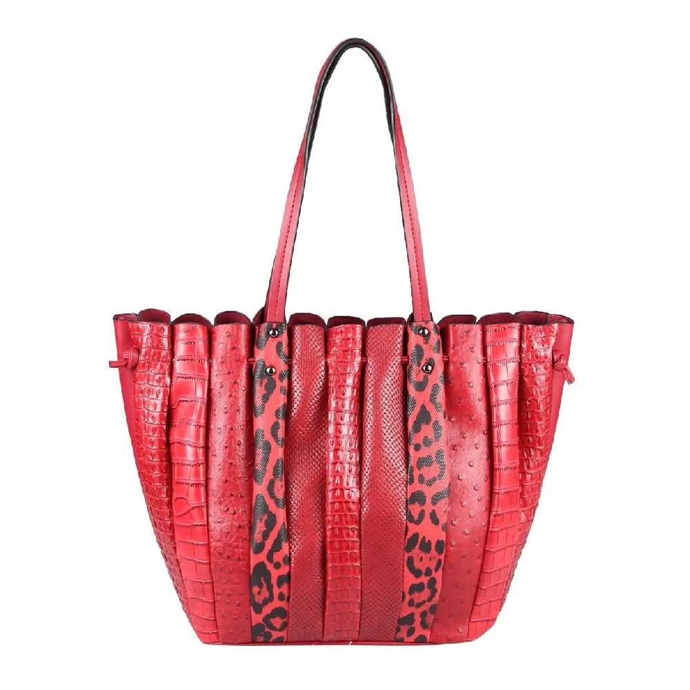 OBC XXL DAMEN TASCHE Shopper Handtasche Arbeit Bag Umhängetasche Schultertasche Leder Optik Kroko Strauß Leoparden Print Verkauf